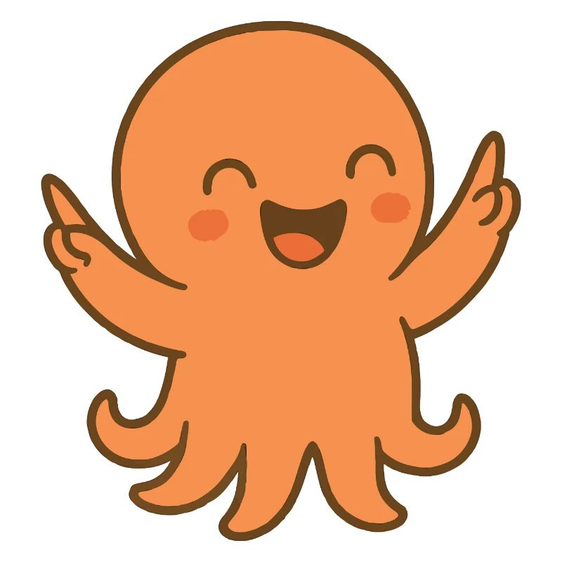 Laughing Octopus Orange