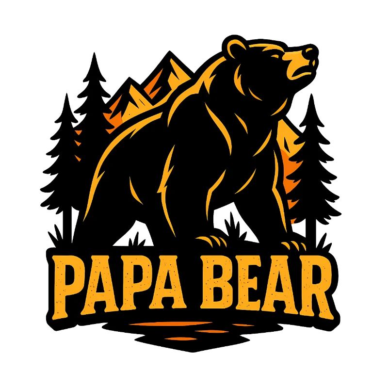 Papa Bear ours puissant forêt