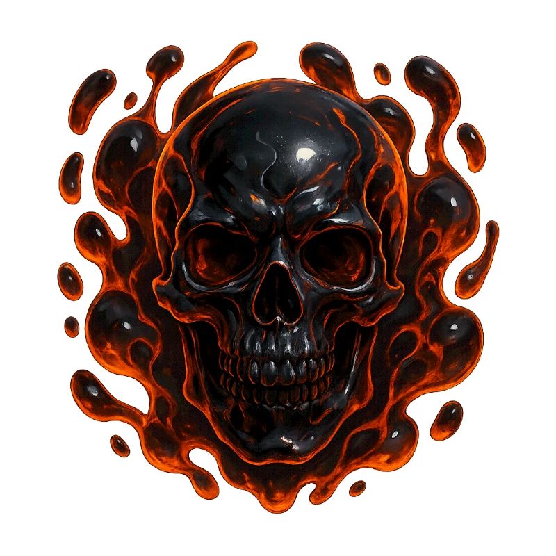 Flammender Totenkopf