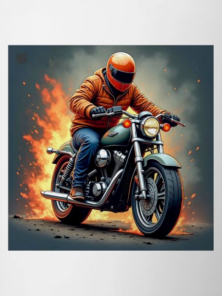 Flammenmotor Motorradheld