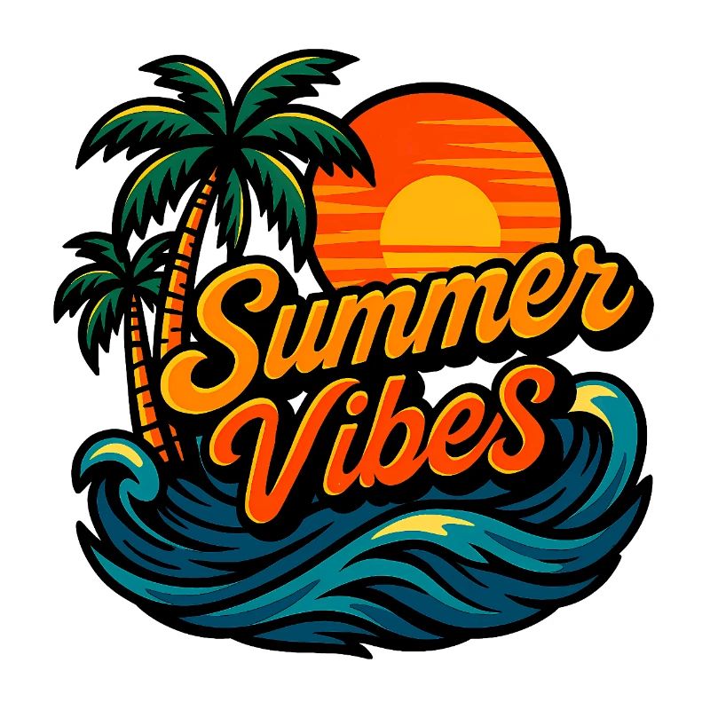 Tropical Sunset Summer Vibes