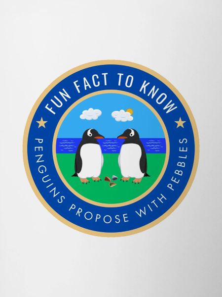 Penguins propose with pebbles