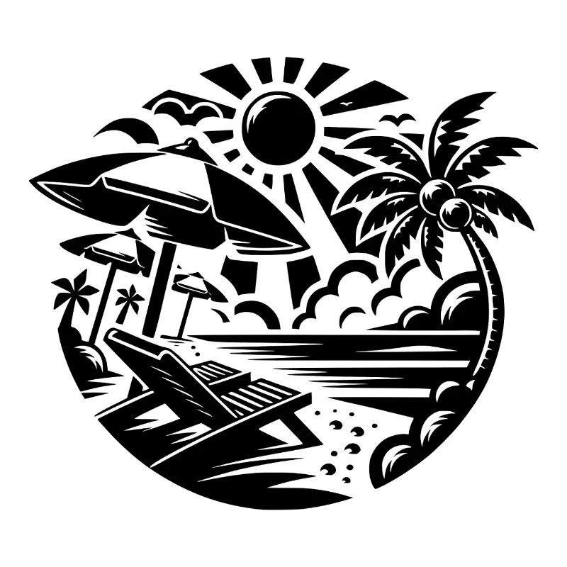 Icône Été Soleil Mer