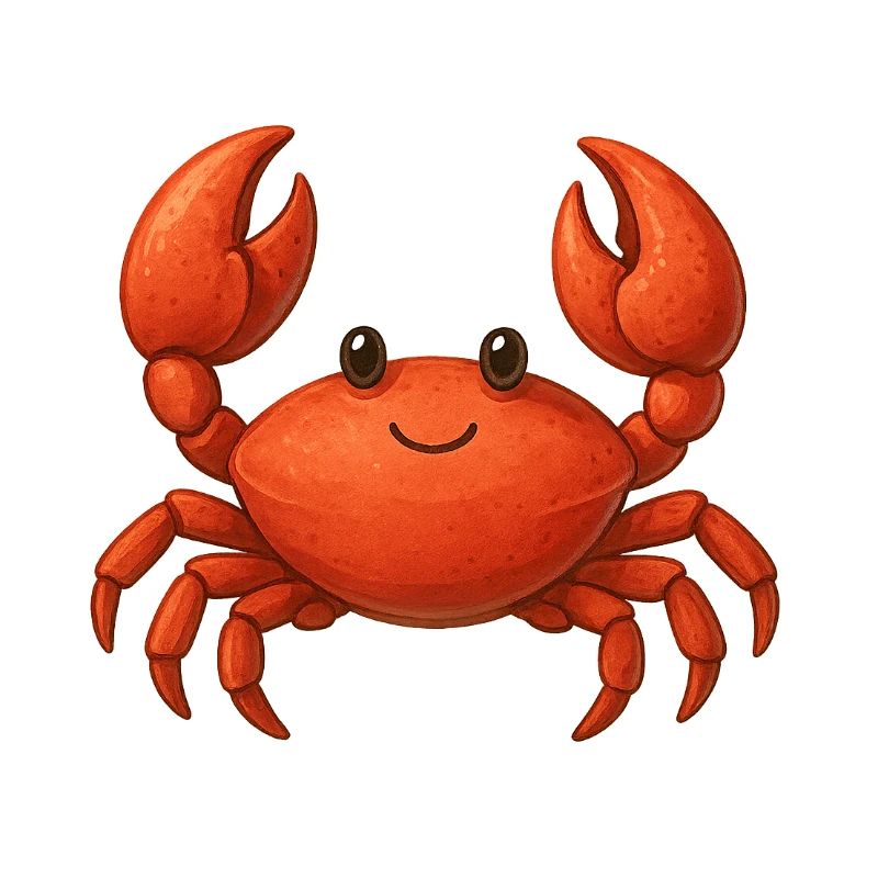 Rote Krabbe Cartoon