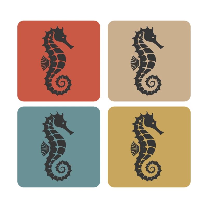 Seepferdchen Meer Vintage Design