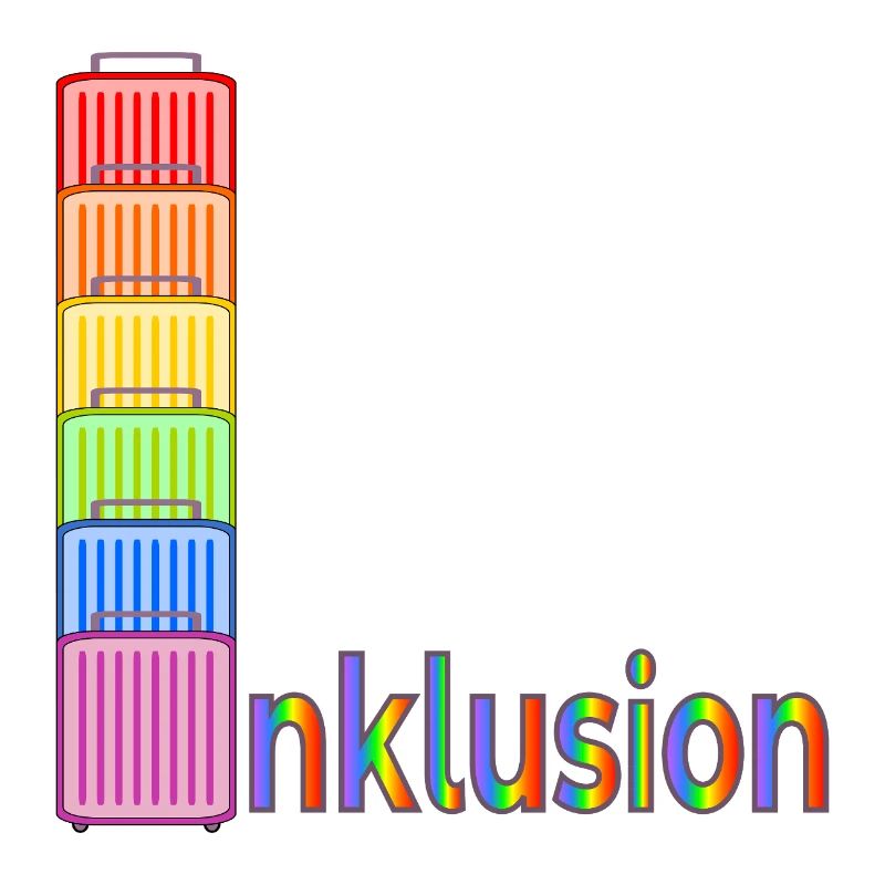 INKLUSION VIELFALT REGENBOGEN REISEKOFFER
