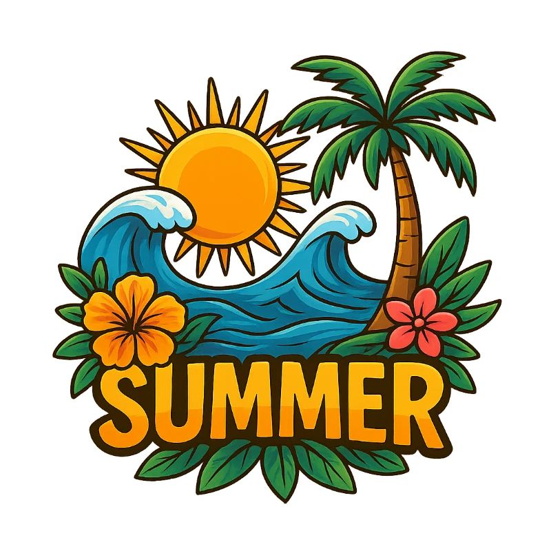 Motif du paradis tropical d’été