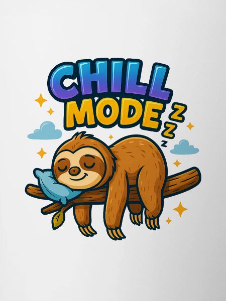 Chill Mode – Funny Sloth Cartoon