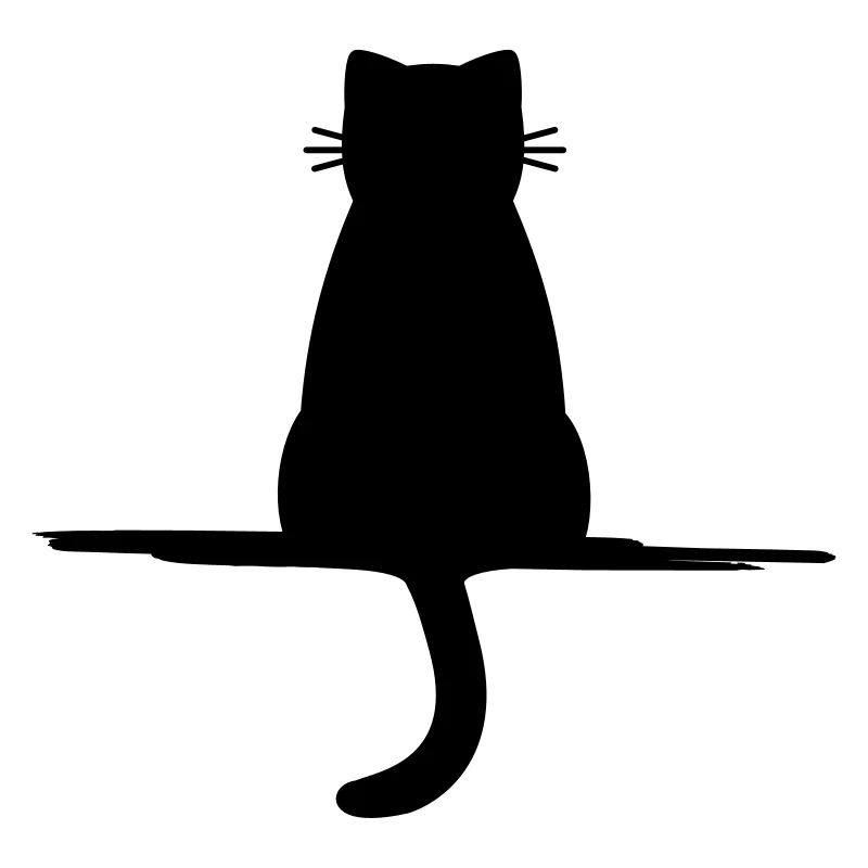 Cadeau de silhouette animal chat