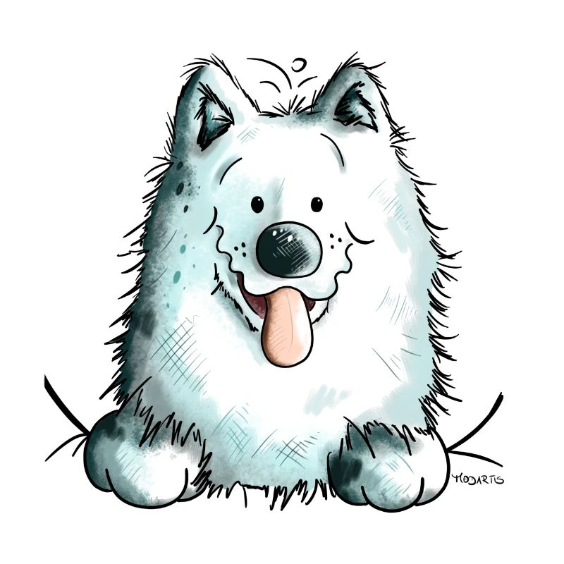Cute Samoyed Dog - Samoyède
