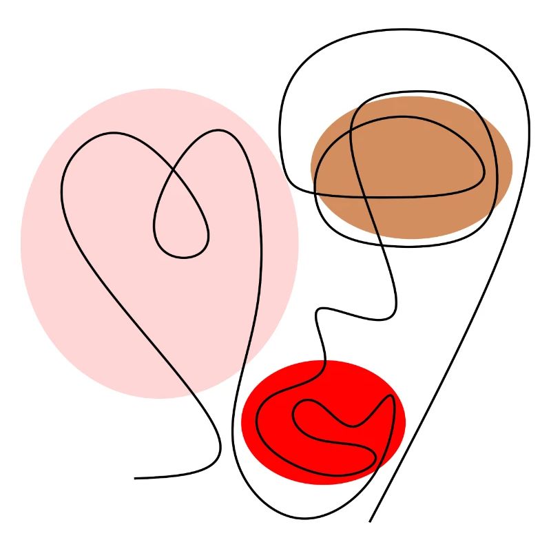 Face de dessin au trait