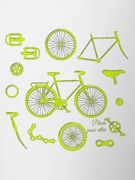 Bicycle Parts Illustration