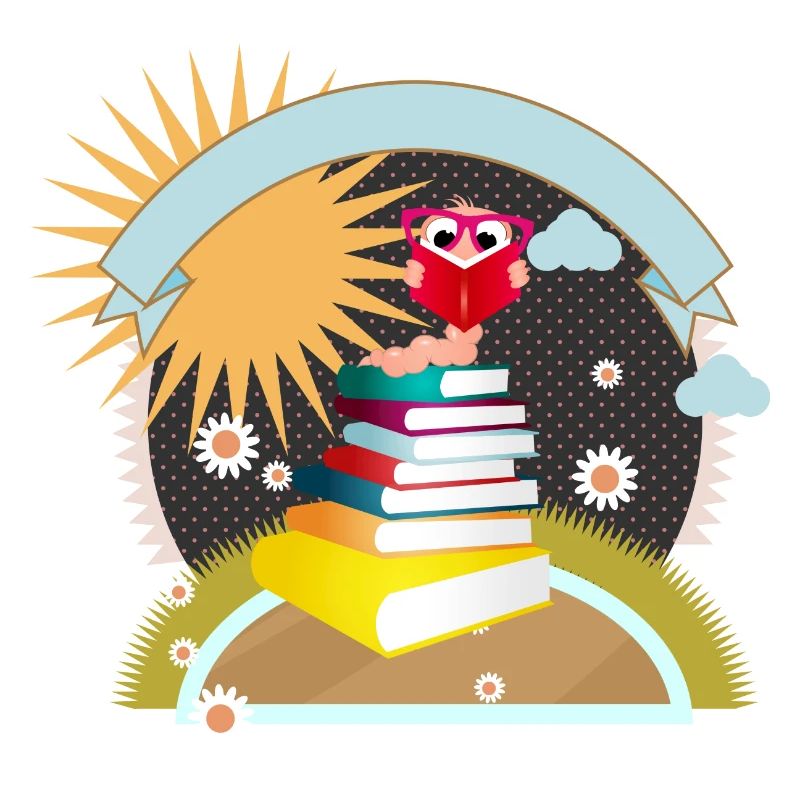 little bookworm with thirst for knowledge reads a book