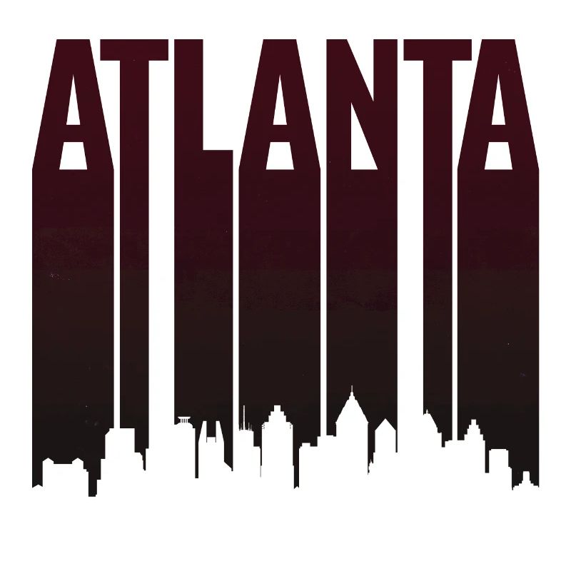 Silhouette verticale de la Skyline d’Atlanta