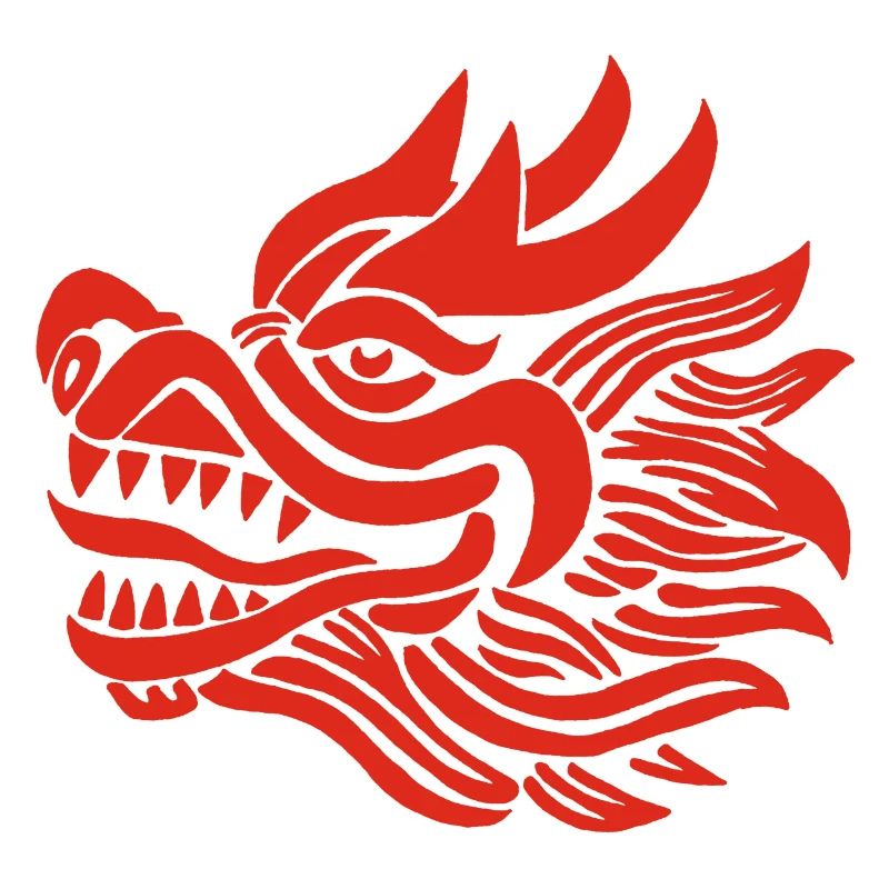 Chinese Dragon Head (Red)