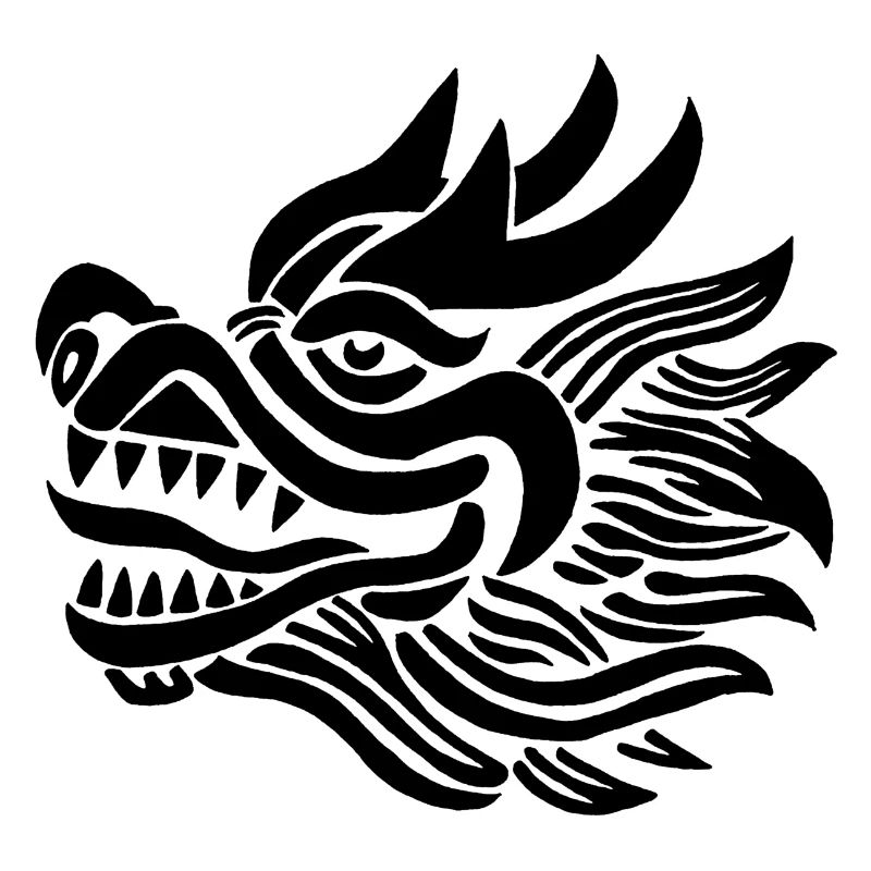 Chinesischer Drachenkopf (Schwarz)