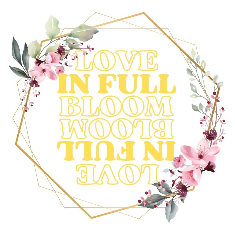 Love in Full Bloom Floral Frame