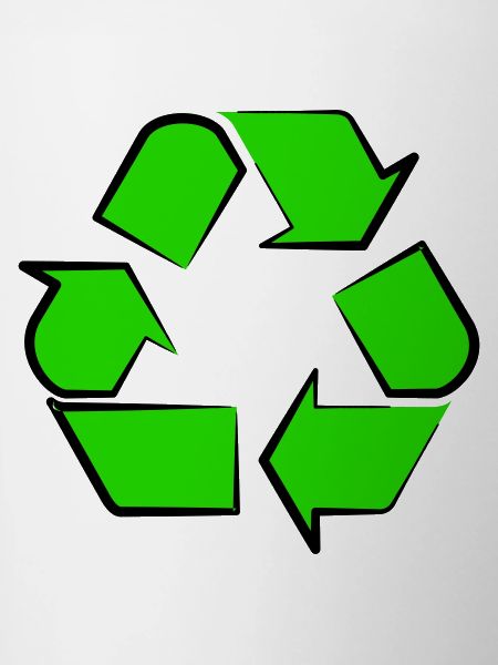 Neon Recycling Icon