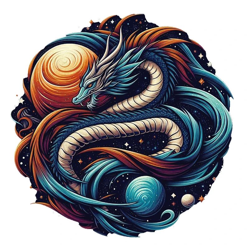 Mystical Cosmic Dragon Artwork