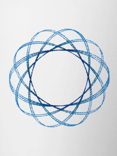 geometrical shape (mod.) crimped