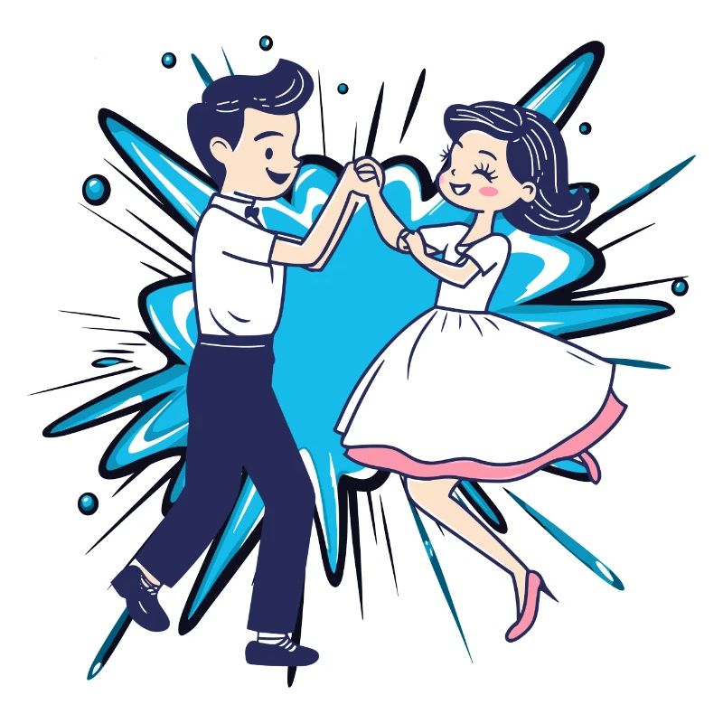 Couple de danse École de danse Foxtrot