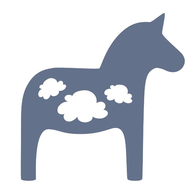 Dala Cheval Nuages Cheval De Noël Scandinave