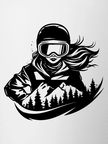 Dessin d’une snowboardeuse