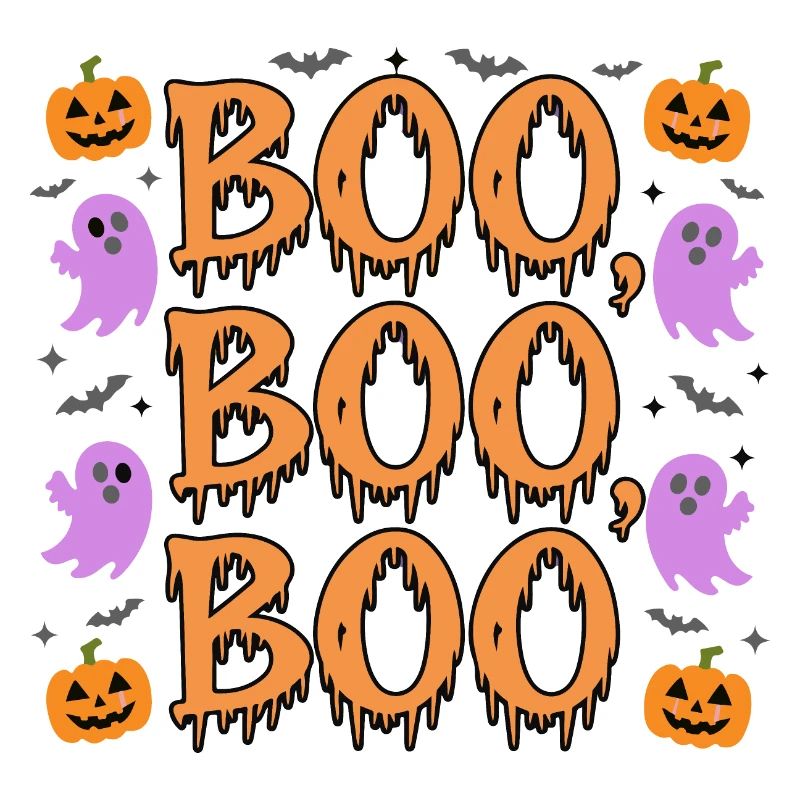 Fun Halloween ‘BOO’ Ghosts and Pumpkins