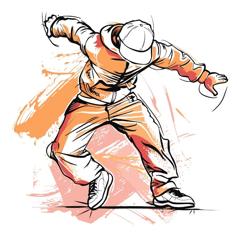 Breakdancer Zeichnung