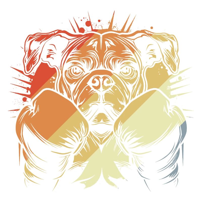 Boxe Chien Vintage