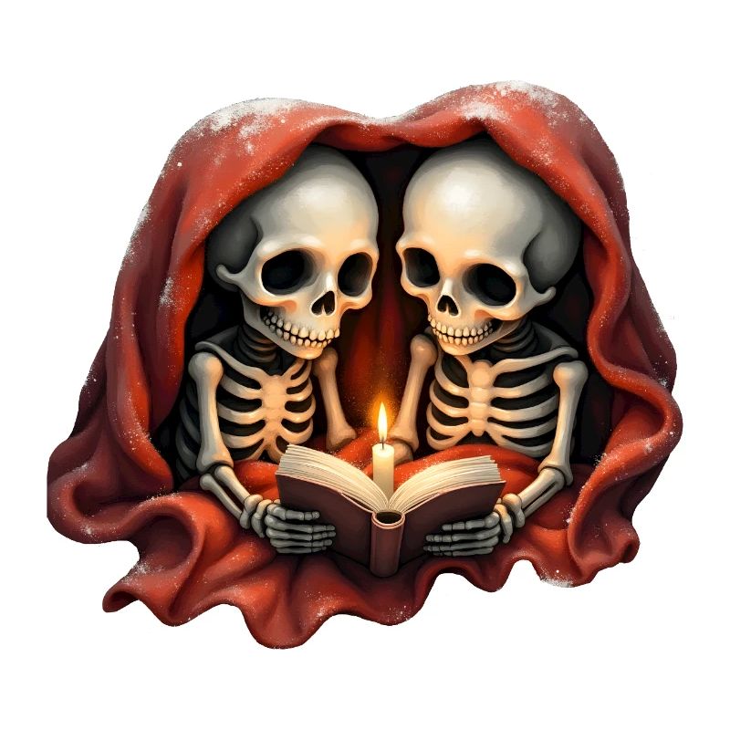 Magical Winter Moments: Two Skeletons