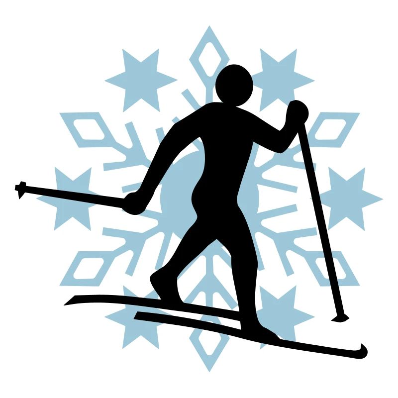 Flocon de neige ski de fond