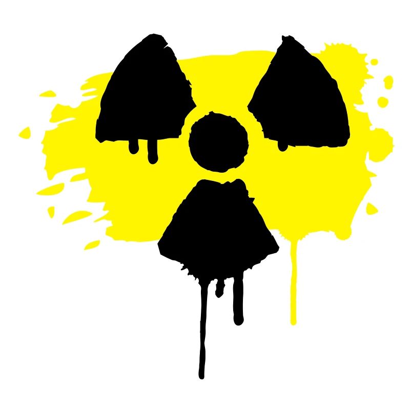 radio active sign as graffiti