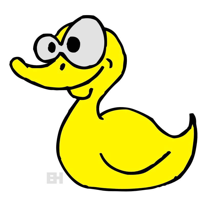 Whimsical Cartoon Duck Design