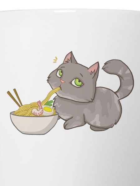 Le chat vole Ramen