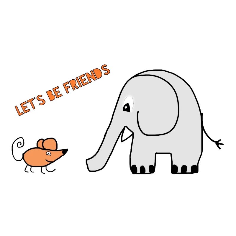 Éléphant et souris, amis