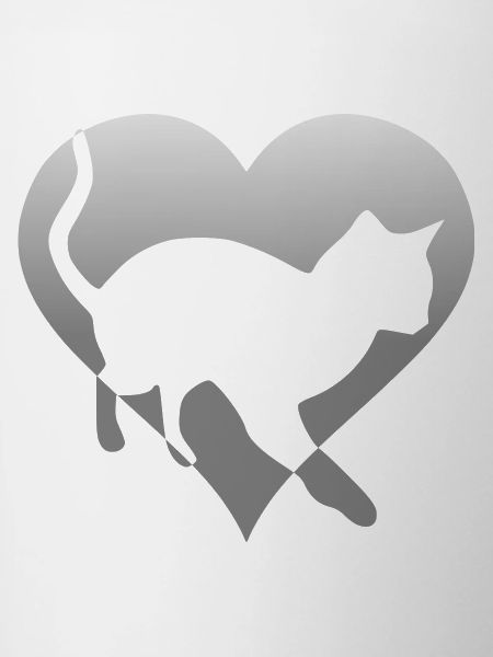 Cat kitten in a heart