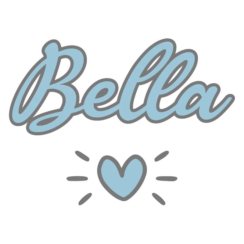 Bella Isabella last name first name with heart