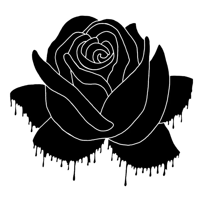 Graffiti d'une rose noire