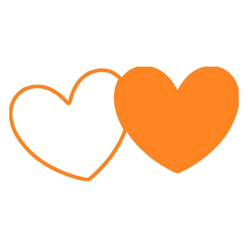 Saint Valentin Coeur Orange