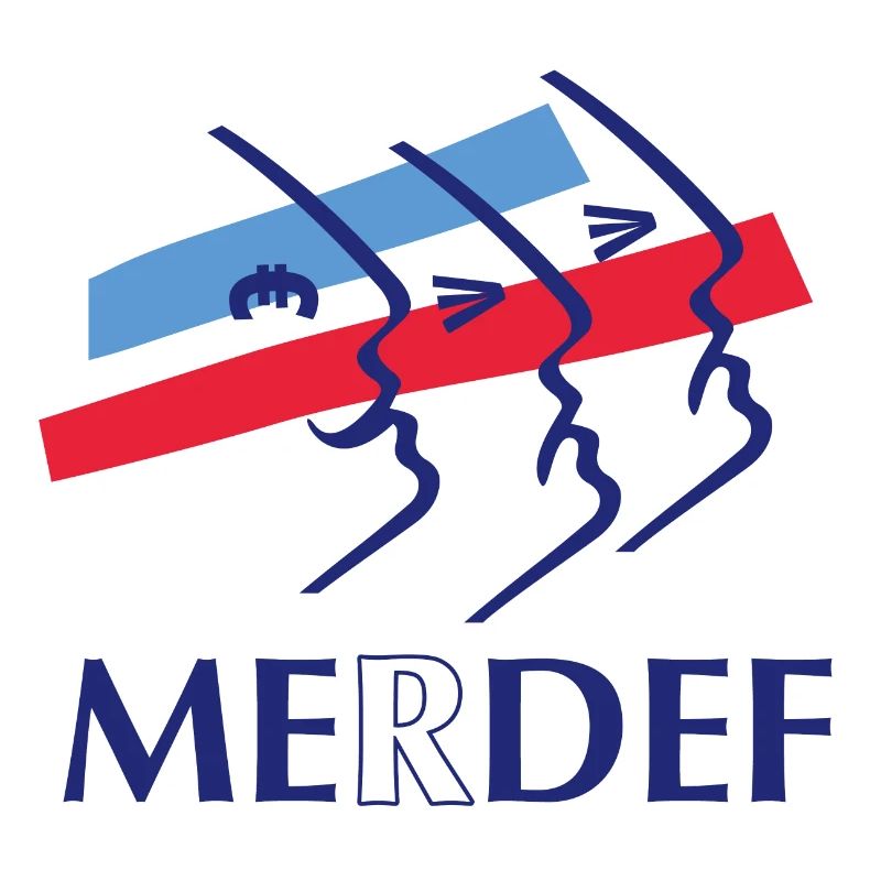 Merdef Bleu Rouge Lignes