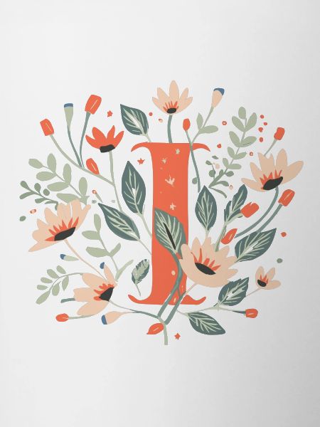 I typography floral