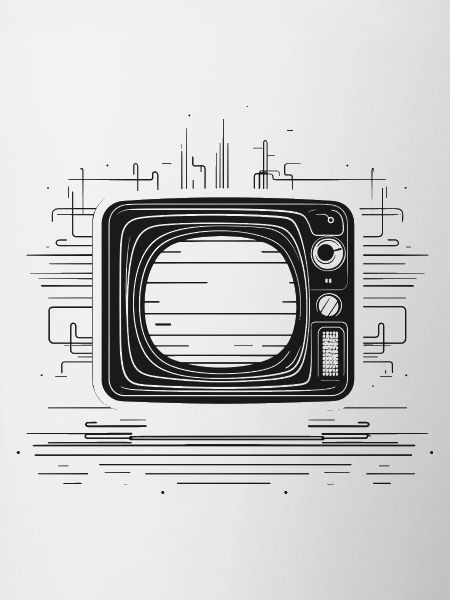 Retro TV Drawing