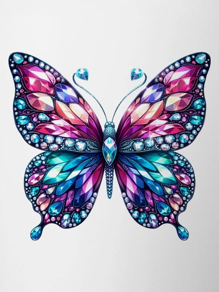 Butterfly, Diamond, Diamonds, Crystals, Crystal