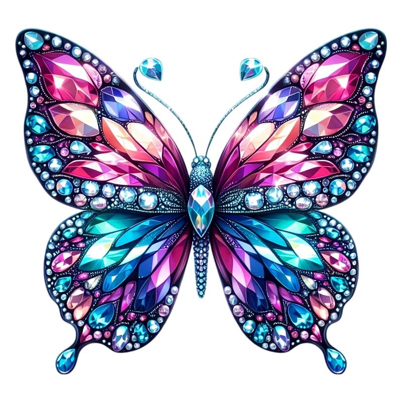 Butterfly, Diamond, Diamonds, Crystals, Crystal