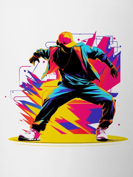 90er Farben Breakdancer