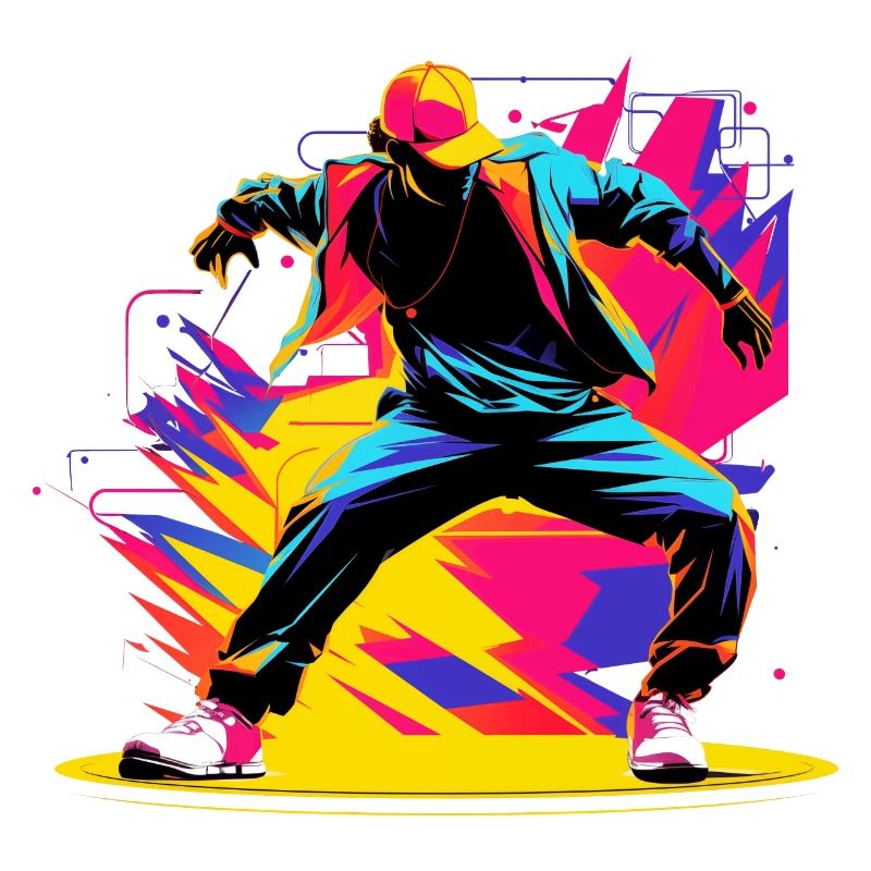 90er Farben Breakdancer