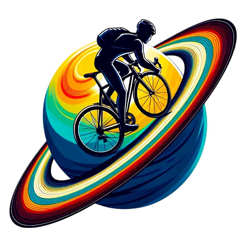 Radfahrer auf dem Saturn