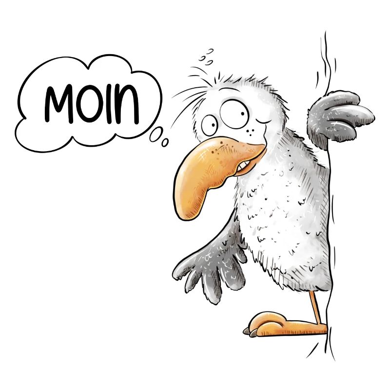 Moin Spruch Möwe Tiermotiv