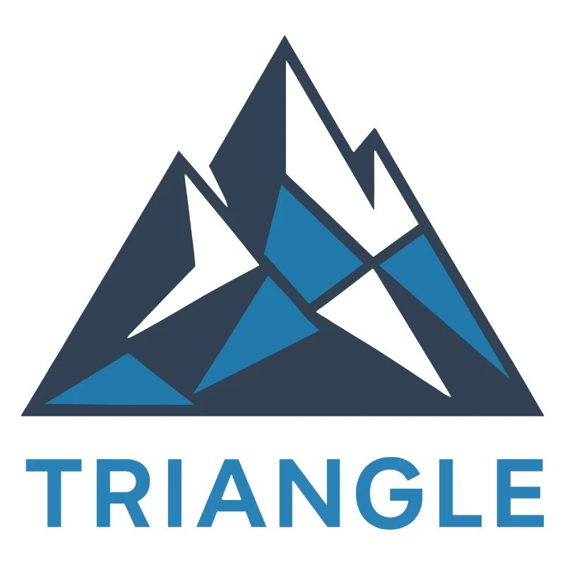 Geometric mountain motif with triangles